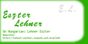 eszter lehner business card